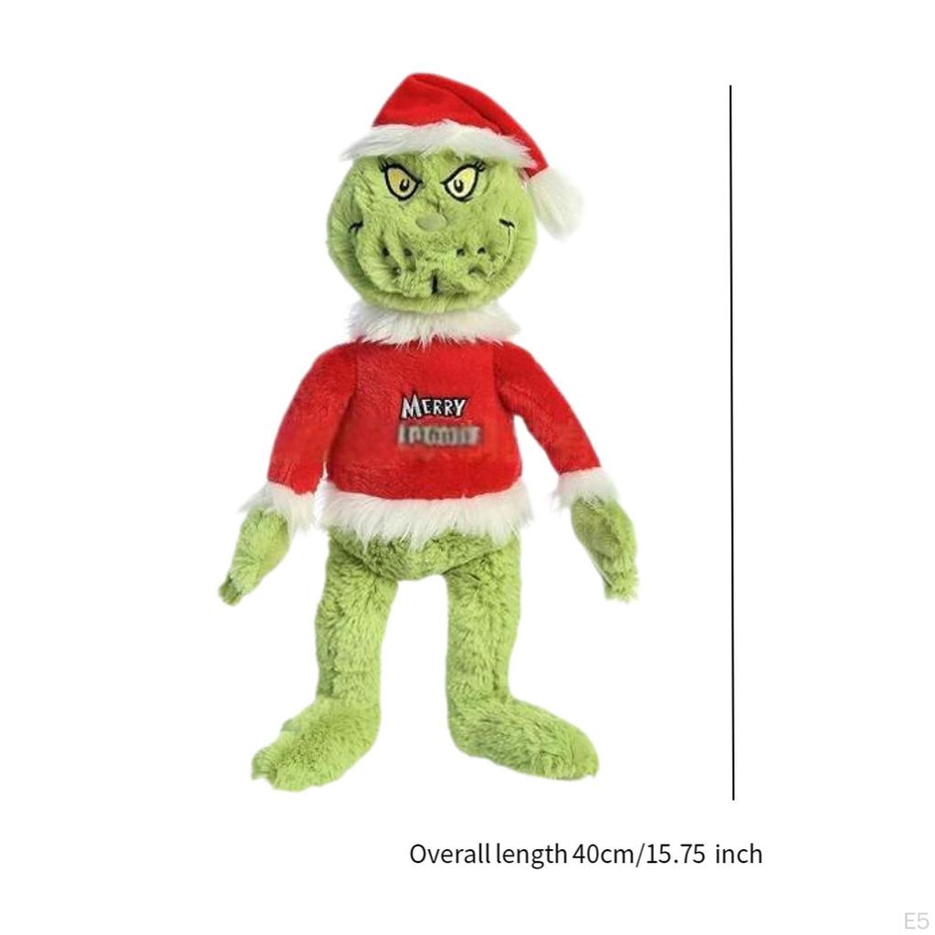 Stuffed Grinch Plush Toy Gift for Boys Girls Party Favor Christmas