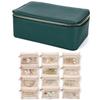 Portable Earring Storage Case PU Leather Jewelry Case Multifunctional Jewelry Storage Box