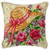 Kit per uncinetto Smyrnian Flower Mats Cushion Pillow Diy Serie Semplice Ricamo su Cuscino Tappeto Latch Hook Lavoro a Maglia Bottoni Pacchetti