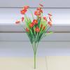 2pcs Artificial Flowers Plastic Fake Bouquets Dining Table Indoor Desktop Ornaments Home Decor Wedding Party Table Centerpiece