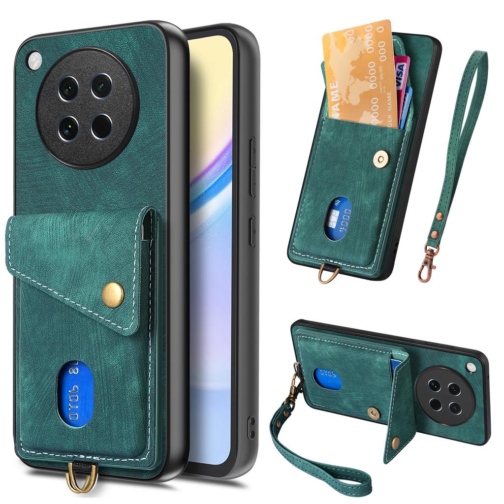 For Oppo Find X8s 5G Case with Card Holder Kickstand Leather Phone Back Cover