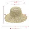 2023 Hopfällbar Stråhatt: Solskydd för kvinnor med ihålig design, stor brätte, sommarstrandssolskydd