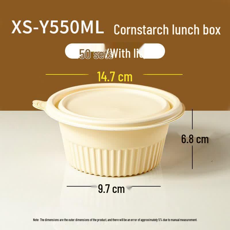 Qiwei Degradable Corn Starch Disposable Takeaway Bowl