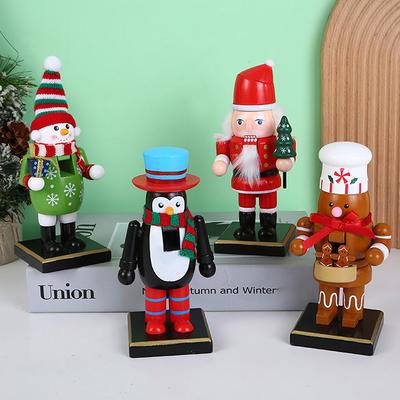 1Pcs 16cm Christmas Walnut Clip Wooden Christmas Ornament Soldier Decorations Nutcracker Puppet Crafts Toy Xmas Children's Gift
