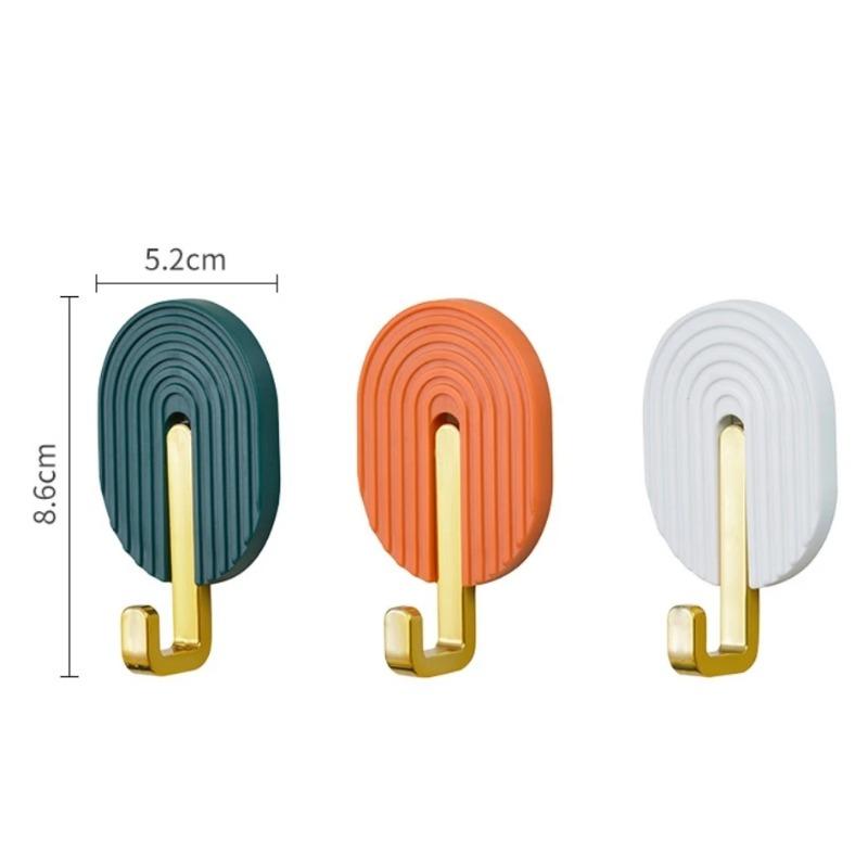 4PCS Wall Plastic Self-Adhesive Hook Multifunctional Bathroom Towel Rack Kitchen Strong Nano Glue Hook Door Rear Bag Hat Hanger