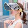 Damen Sommer Anti-UV Abnehmbare Sonnenblende Kappe Breiter Rand Outdoor Hut