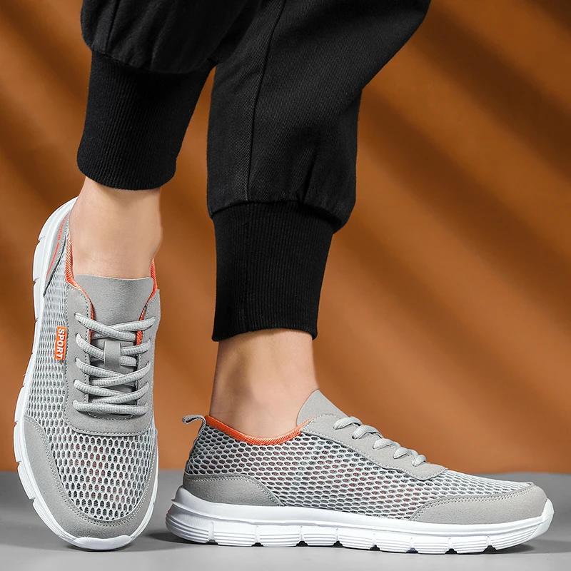 Fashion Men Sneakers Shoes Mesh Casual Shoes Lac-up Shoes Men Tenis Light Comfortable Breathable Sneakers Men Shoe Zapatillas Hombre