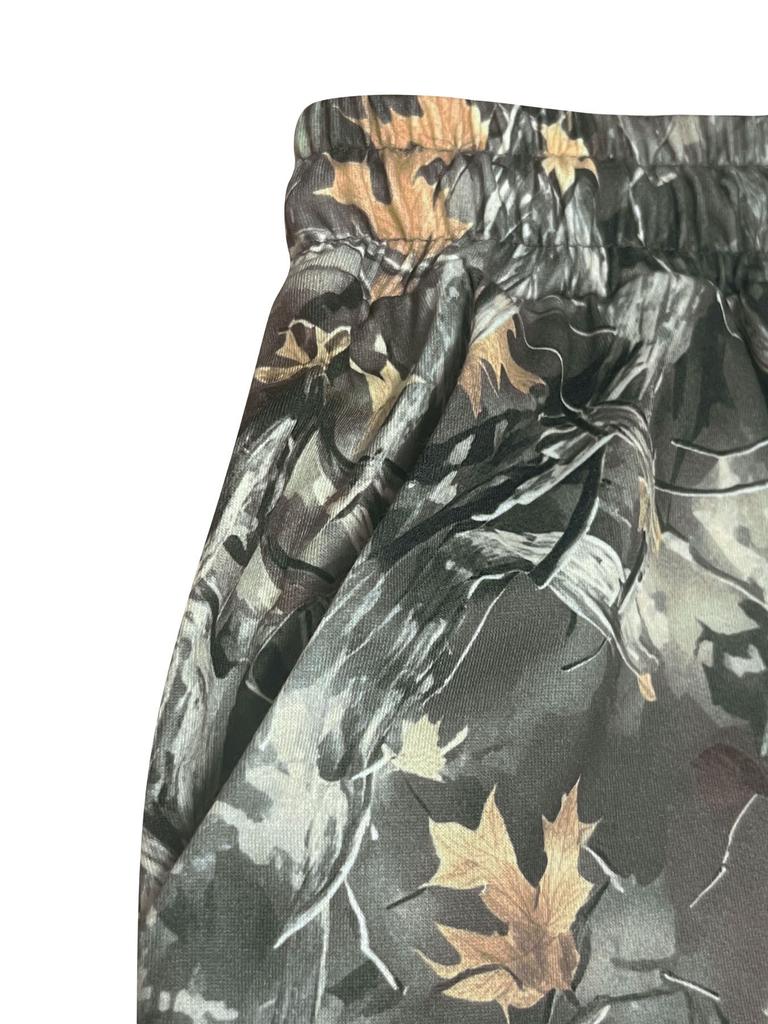 Girls' Fashionable Casual Waist Cinching Camouflage Printed Wide Leg Loose Straight Leg Pants In Spring, Summer, and Autumn