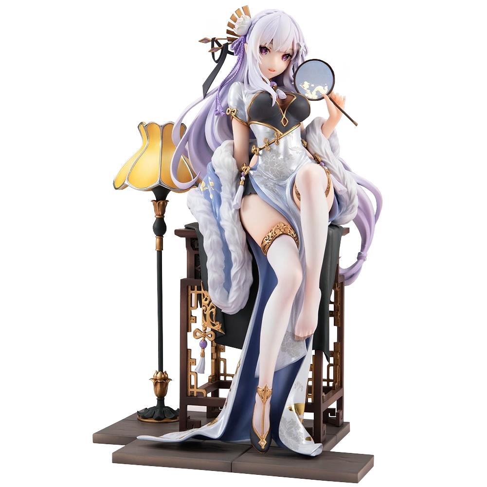 Anime Remu Emilia figure Remu Emilia action figures Cheongsam Remu Emilia figurine Doll PVC Model Toys Collection Statue Gifts