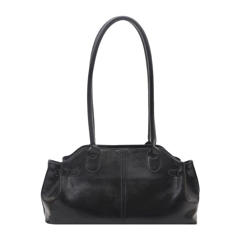 Large-capacity textured underarm bag women s new retro versatile commuter handbag