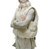 Adidas Originals X Hamcus Collaboration FW23 Solid Color Quilted Logo Drawstring Zipper Down Vest Unisex Vests White IU4839