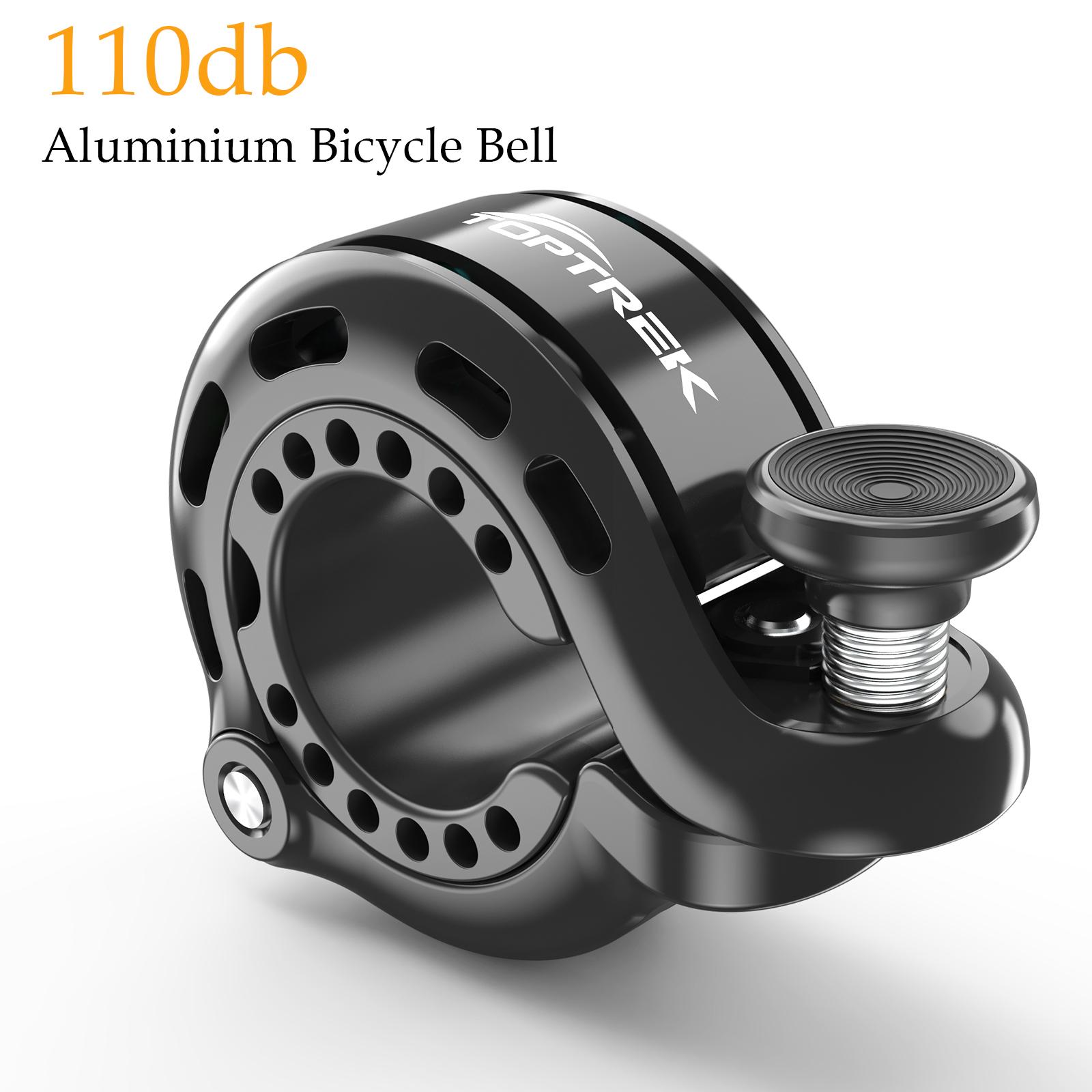 Toptrek New Upgrade Bicycle  110dB Loud Bicycle Horn Innovative Cycling Safety Mini MTB Road Bike  Bicycle Accessories чёрный