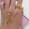 Ruyi Gold Plated Abacus Necklace Pendant - Copper Jewelry Gift
