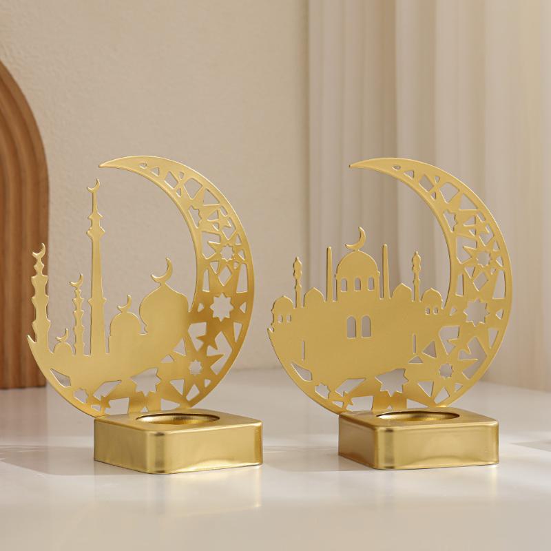 Ramadan Kareem Kerzenständer Dekorationen Muslimischer Kerzen Räucherstäbchenhalter Islamische Party Eid Mubarak Kerzenständer Tischornament Dekor