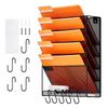 File Wall Rack, One-Piece 6 Pockets Mesh Wall File Holder, Wall Mounted Magazine Mail Paper & Document Storage Folder, Metal Wall File Organizer with