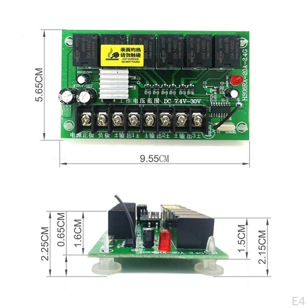 6 Channel RC Transmitter Receiver Controller for Remote boat Mixed Mode