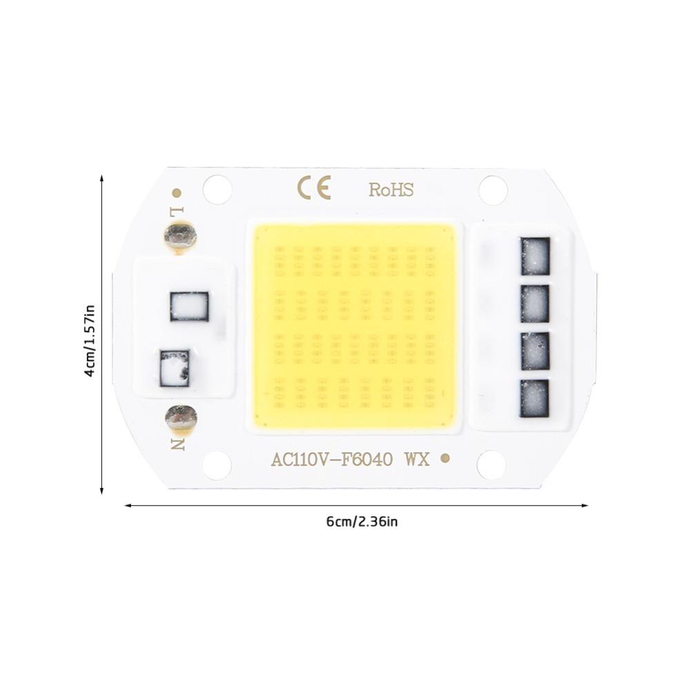 2pcs 50W COB LED Bulb AC110V Integrated Chip Light Source  For DIY Indoor Lighting