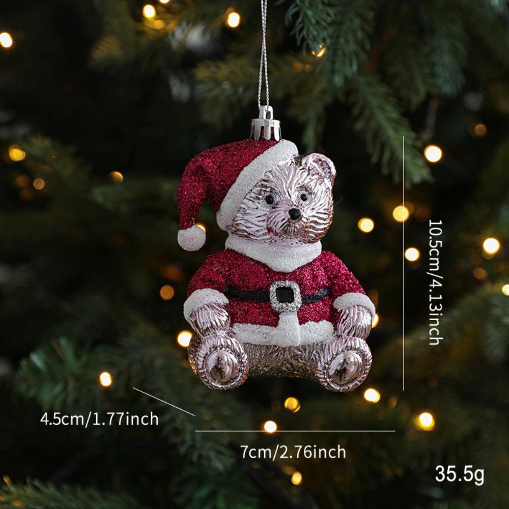 New Plastic Ice Cream Pendant Colorful DIY Decor Christmas Tree Decoration Hanging Snowman Ornaments New Year Party