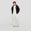 Gap Unisex Fall Colorblock Faux Shearling Hooded Zip-Up Jacket