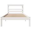 Solid Wood Bed without Mattress White 100x200 cm Pine Wood