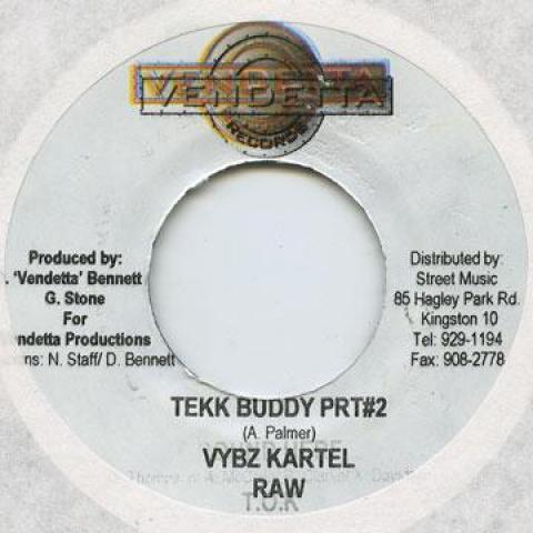 

7inch Record VYBZ KARTEL - Tekk Buddy Part 2 Vendetta 2004 Jamaica Reggae, Ska & Dub