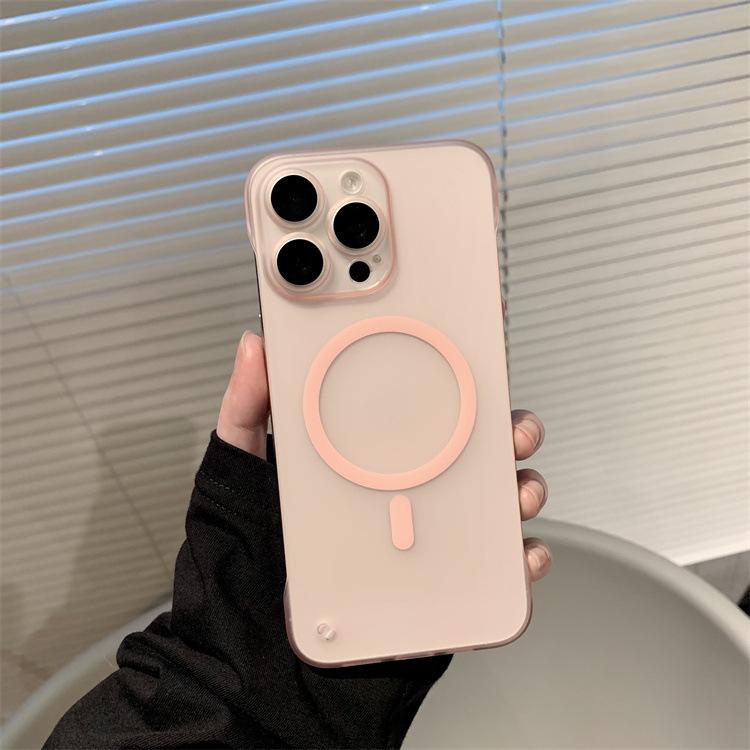 

Подходит для Apple 16promax Безрамочный Магнитный Чехол для Телефона IPhone 14 Пленка для Объектива Ультратонкий Матовый Чехол из ПК iPhone12