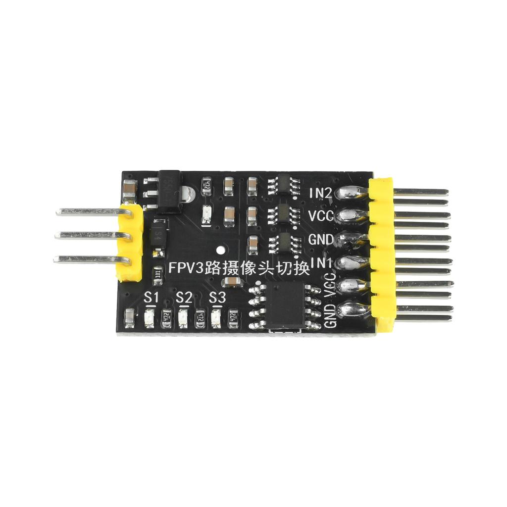 DC 5-12V 3-Channel Video Switcher Module FPV 3-way Camera Switch  PWM Control Suitable for RC Aircraft and FPV Drones Monitoring