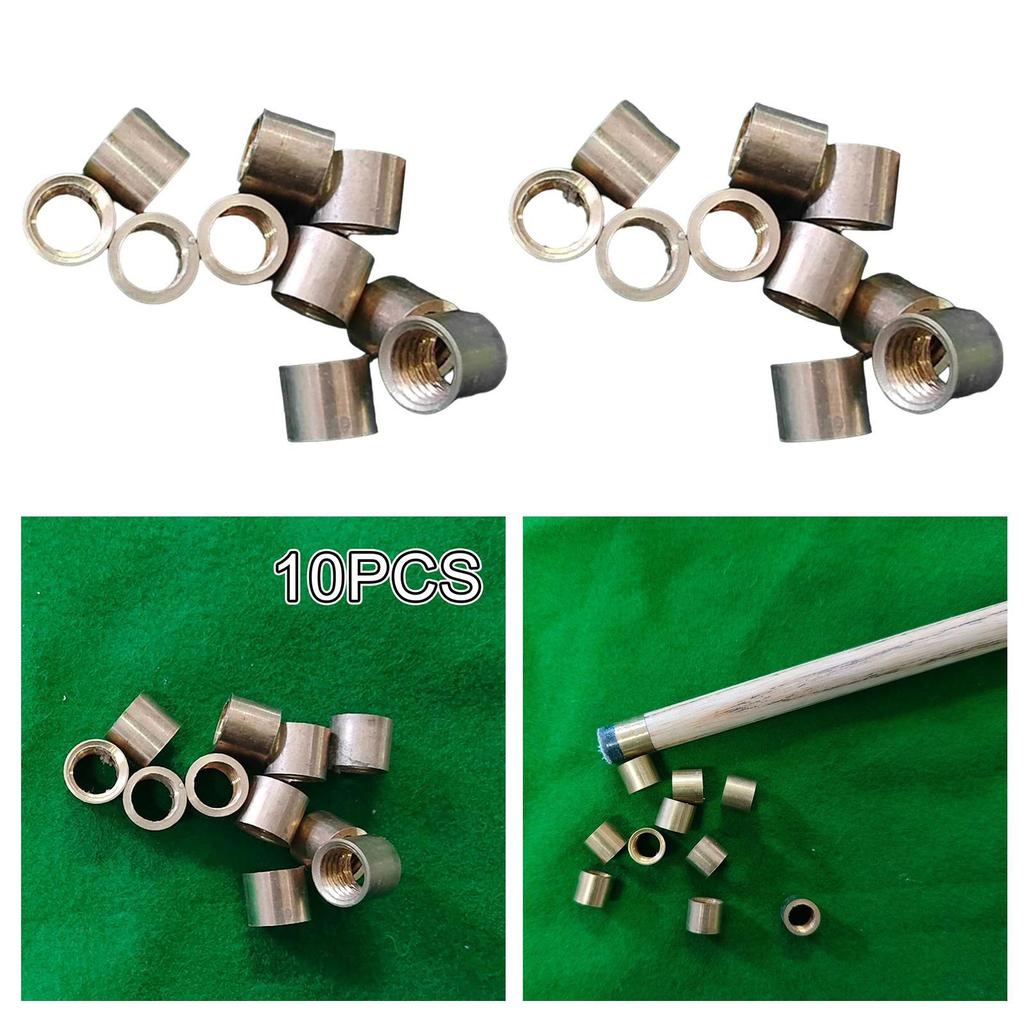 10Pcs Billiard Cue Stick Ferrule Replacement Portable Billiard Accessories