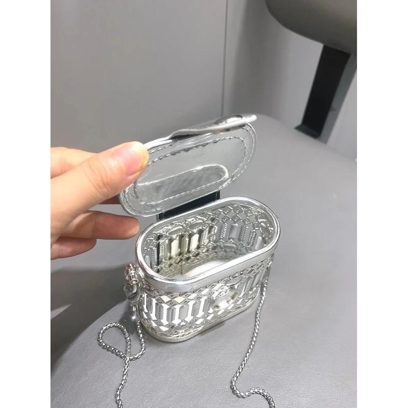Golden Luxury Designer Mini Small Shoulder Bags Evening Bag Purses And Handbag Funny Metal Shape Clutch Purse Party Wedding