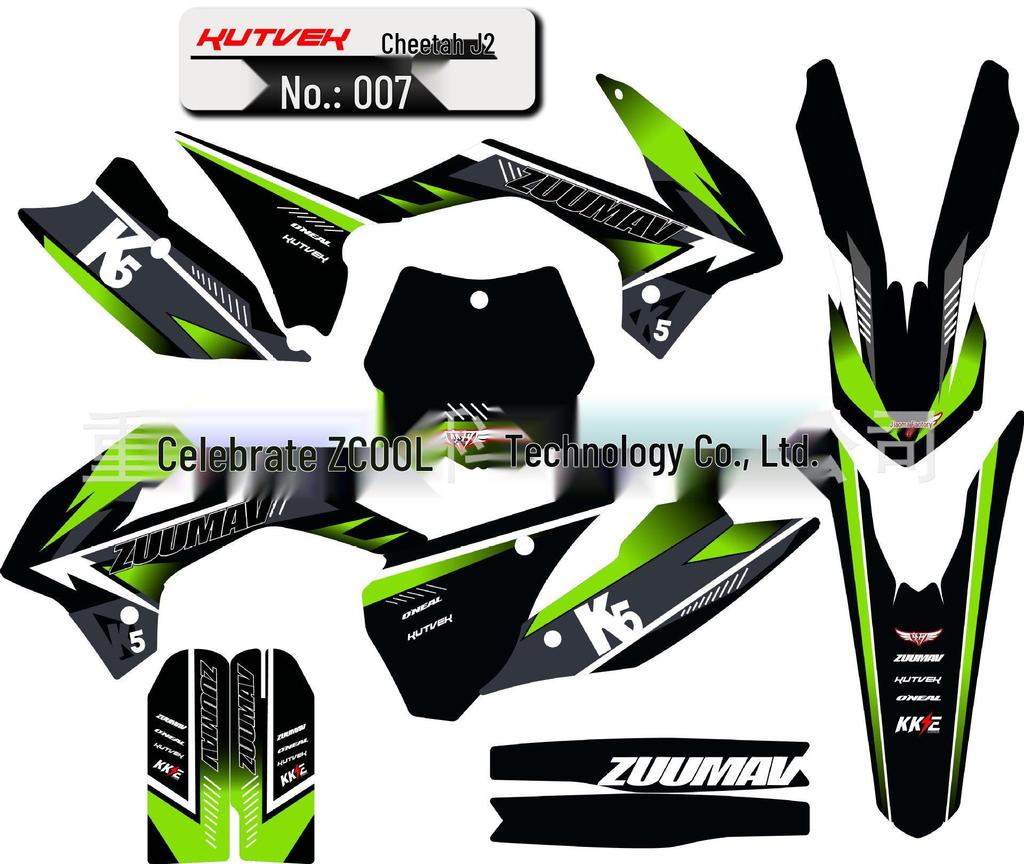 BOSUER Cheetah Hunter N911 Off-Road Motorcycle Decals & Stickers
