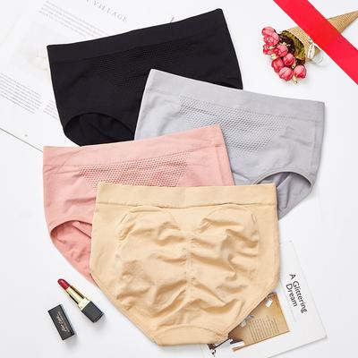 3 peças/lote Roupa Íntima Favo de Mel para Mulheres Alta Elasticidade Lingerie Confortável Compressão Levanta Bumbum Cintura Alta Calcinhas Solado Algodão Puro