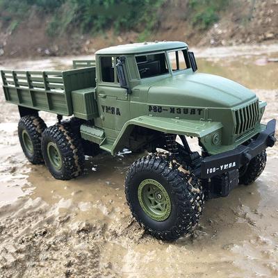 Large Remote-Control Off-Road Military Truck: High-Speed 4WD Climbing Toy for Kids