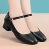 Soft Surface, Soft Sole, Thick Heel, Ladies' Buckle Strap, Fashionable, Elegant and Comfortable Shoes