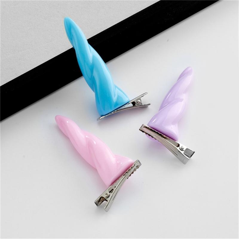 Anime Haarspange Horn Halloween Horn Flache Spange Halloween Haarnadel Tier Elegant Haarspange für Cosplay