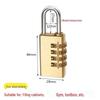 Waterproof Solid Copper Mini Combination Padlock for Suitcases, Dormitory Lockers, and Gym Lockers