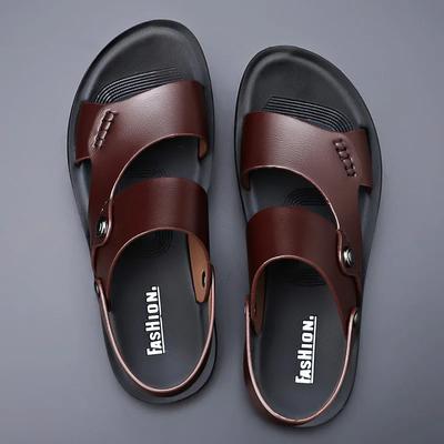 Klassische Sommersandalen für Herren aus echtem Leder, Sandalen für Männer, Outdoor-Strand-Slipper, Outdoor, neue Lederschuhe, Sandalias De Hombre