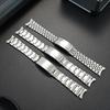 For Seiko Watchband No. 5 Diving Sxns80 Snxs79 Snxs79k Snxs77 Snxs73 Series 19mm Curved End Stainless Steel Strap Folding Buckle