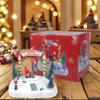 Ecological Friendly Resin Rotating Music Box Christmas Decors with Builts In Music Player and Ambients Lighting Systems