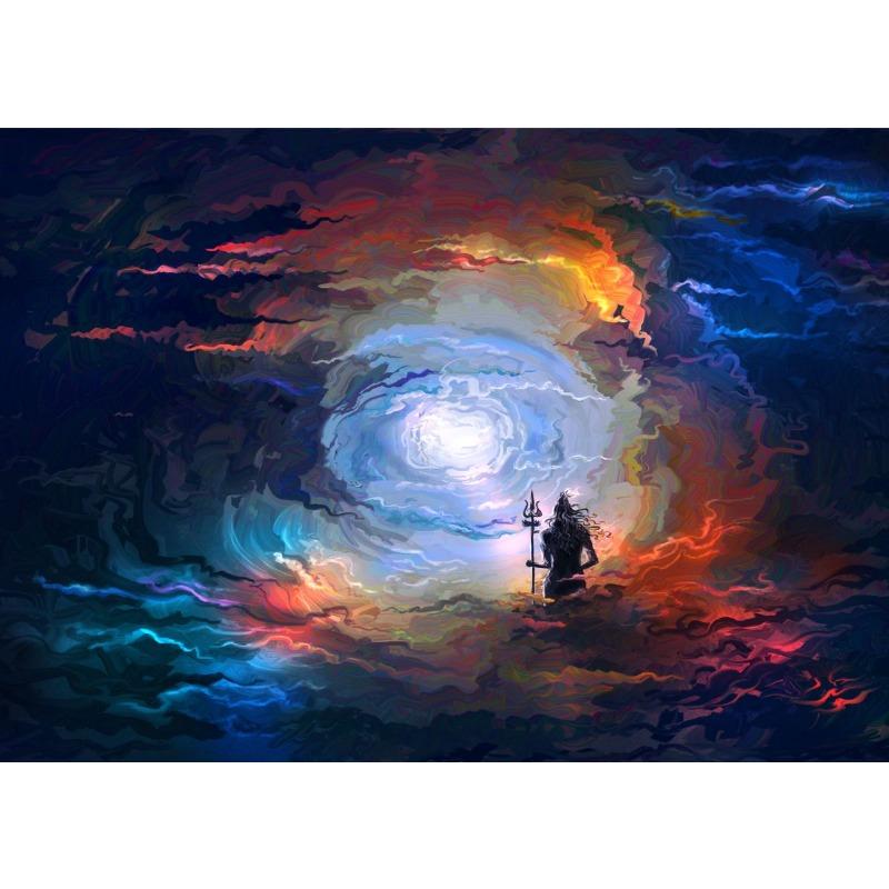 Indian Shiva Paint Hindu God Abstract Poster Art Poster Canvas Paintings Wall Art Pictures Home Decor Aesthetic Room Decor