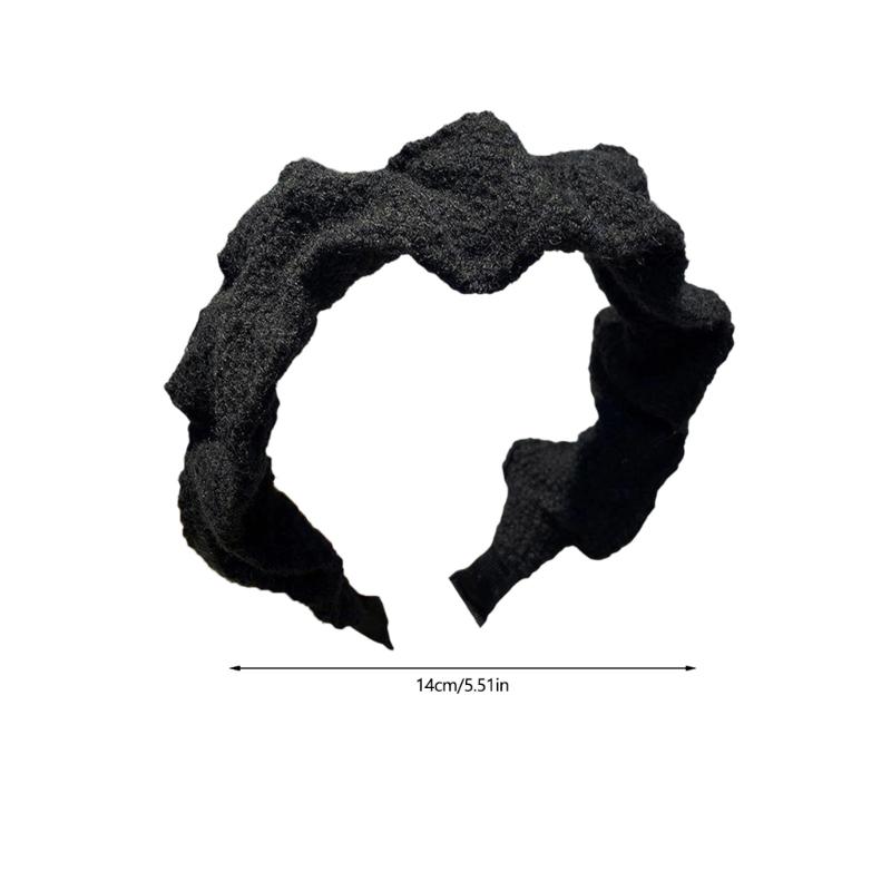 Strukturierte Kunststoff Kopfbedeckung Acryl Gestrickter Haarreif Merkmal Breite Kante Für Herbst Winter Mode Haarstyling