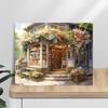 RUOPOTY DIY Malen nach Zahlen für Erwachsene, Rahmen, Blumen-Cottage-Bild, handgemalt auf Leinwand, Acrylfarbe zum Zeitvertreib