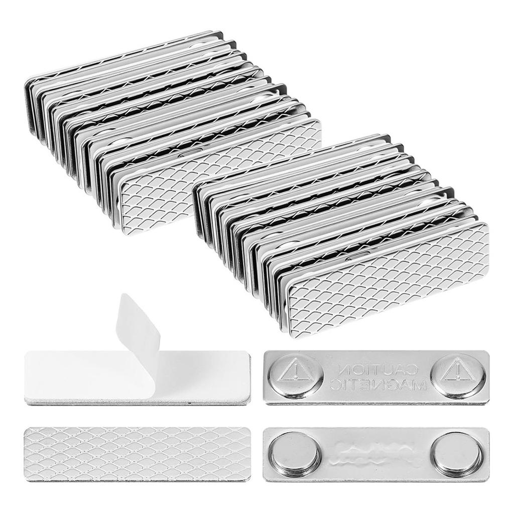 30er-Pack Magnetische Namensschildhalter, Magnete, 1,75 x 0,5 Zoll mit Stahlrückplatte