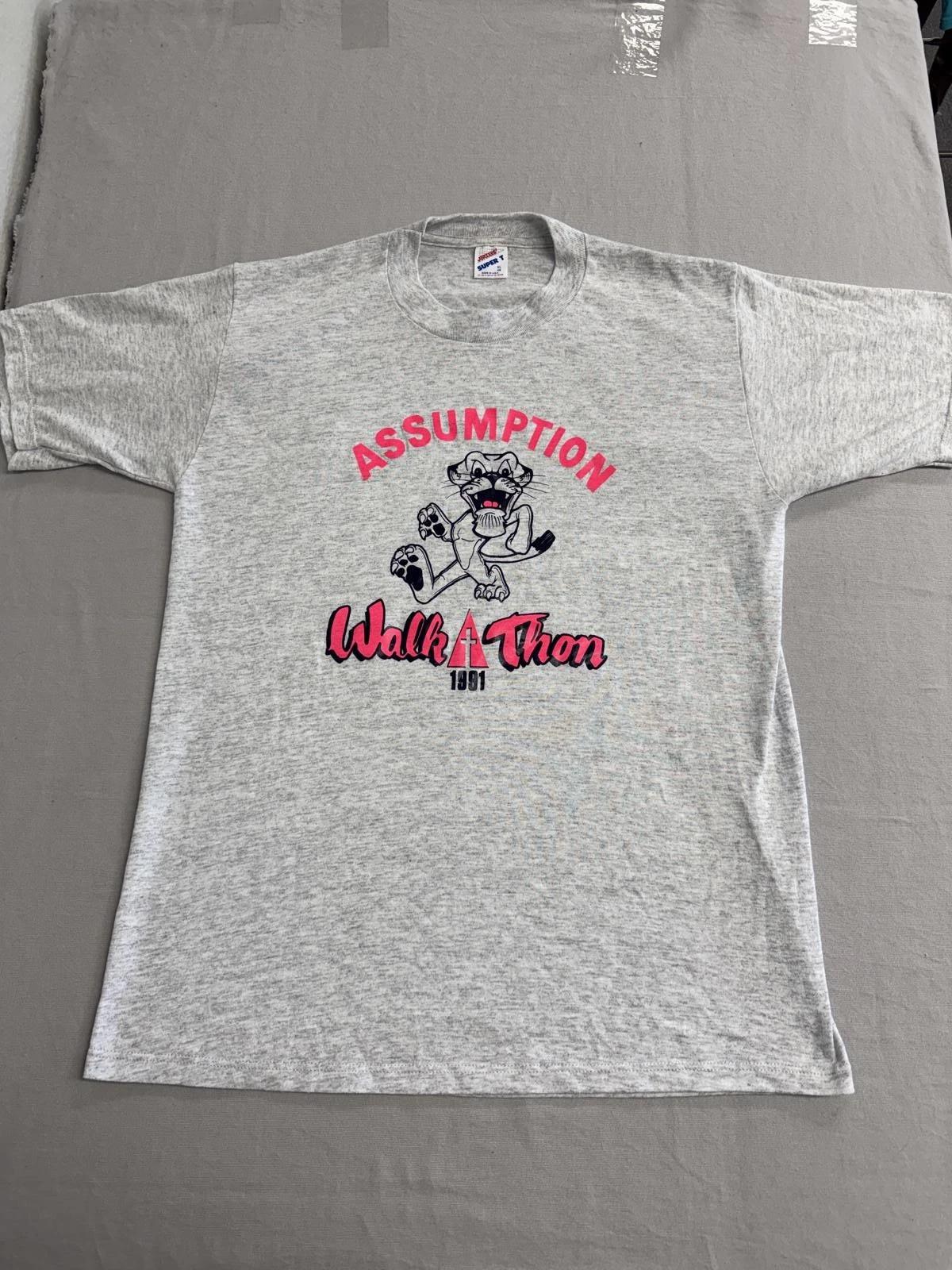 

Vintage Assumption Catholic School T-shirt Walk-a-thon 1991 L