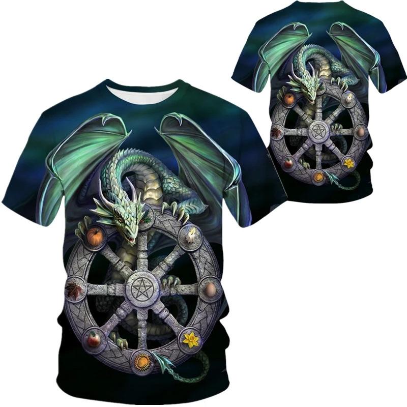 Streetwear 3D Series Men's Tees Casual Outfit Men T Shirt Summer Short Sleeve Animal Printed Tee Shirts
