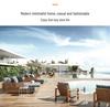 Nordic Outdoor Rattan Double Sofa for Balcony, Courtyard, Garden, or Villa.