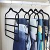 Pants Rack Clothes Tie Scarf Drying Rack Multilayer Closet Organizer Hangers Clothes Hooks Save Wardrobe Space Bedroom Closets