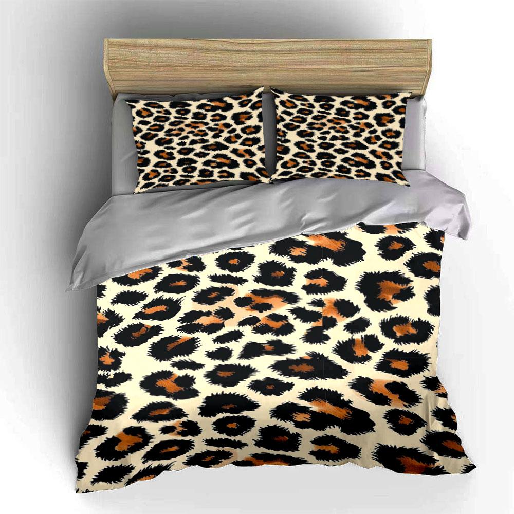 Leopard Print Pattern. Bedding Sets Duvet Cover Sets Duvet Covers Pillowcases(1*Duvet Cover 2*Pillowcases Without Duvet Insert)