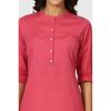 W for Woman Pink Solid Cotton Blend Straight Kurta (Size: 2XL)-24ONW12285-222987