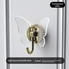 Butterfly Shaped Self Adhesive Wall Hooks No Drill Up To 8KG Load Bearing Hangers for Bathroom Kitchen Coat Towel Hanging