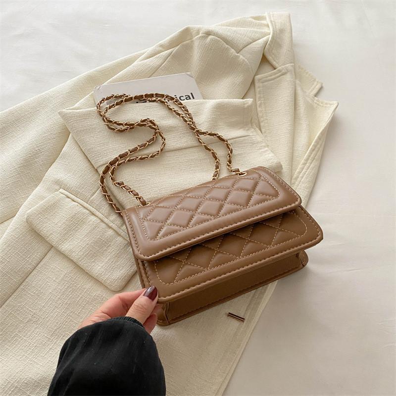 

Elegant And Casual Pu Leather Small Square Handbag For Women In Versatile Colors хакі